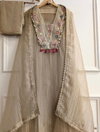 Sr 1722 Salsa Silk Embroidery Work Kurti With Bottom Dupatta